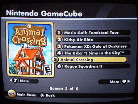 GameCube Preview CD-ROM screenshot 2 for Gamecube